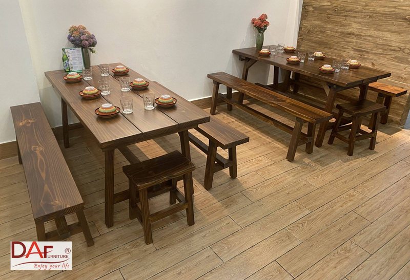 Bàn ghế nhà hàng lẩu nướng - Mặt bàn: chịu nhiệt và chống dầu mỡ là hai việc khác nhau
