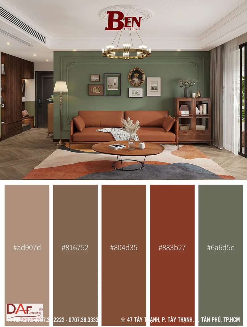 Cách phối màu sofa với phòng khách - Sofa nên là màu nền hay màu nhấn
