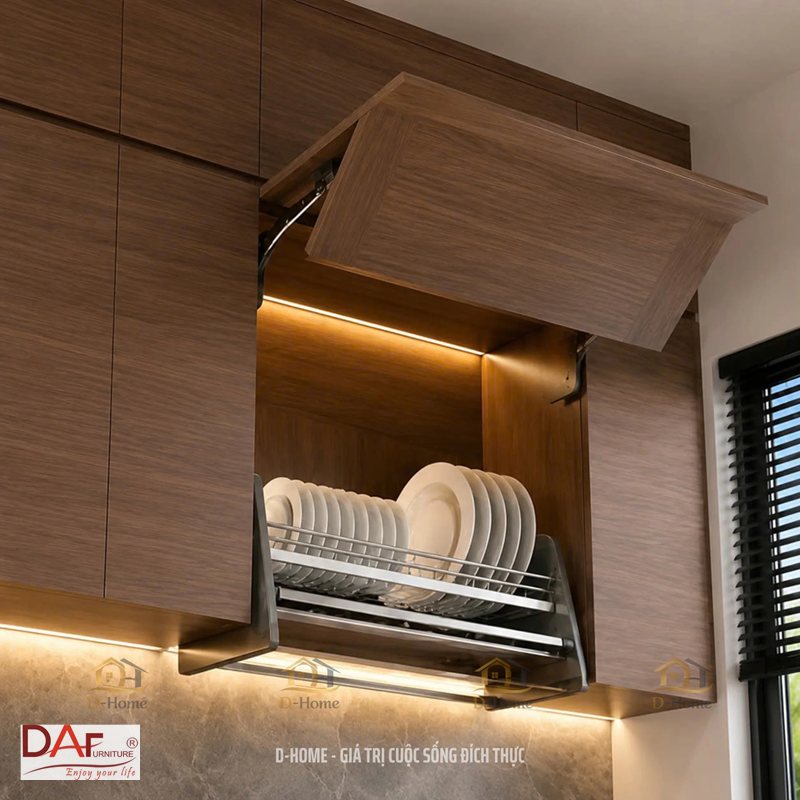Giá tủ bếp gỗ công nghiệp - Bề mặt: melamine, laminate hay acrylic