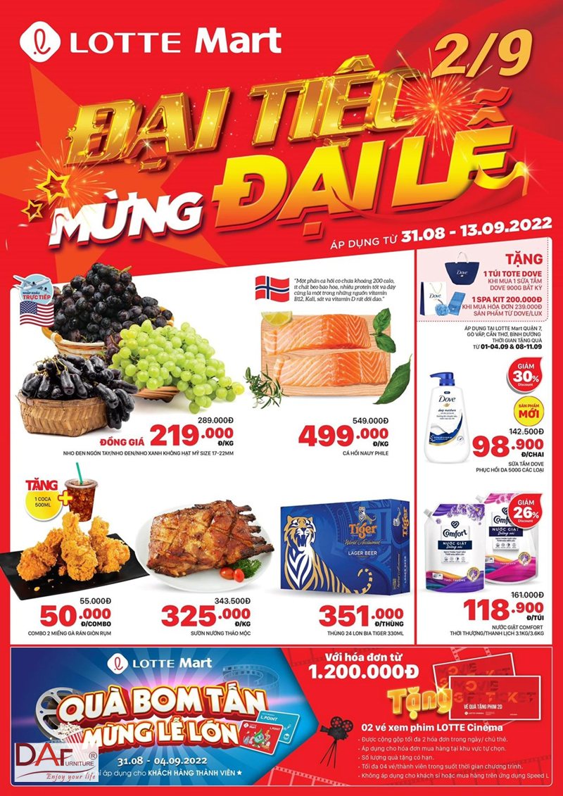 Khuyến mãi nội thất 2/9 - So với giá của chính món đó trước đó