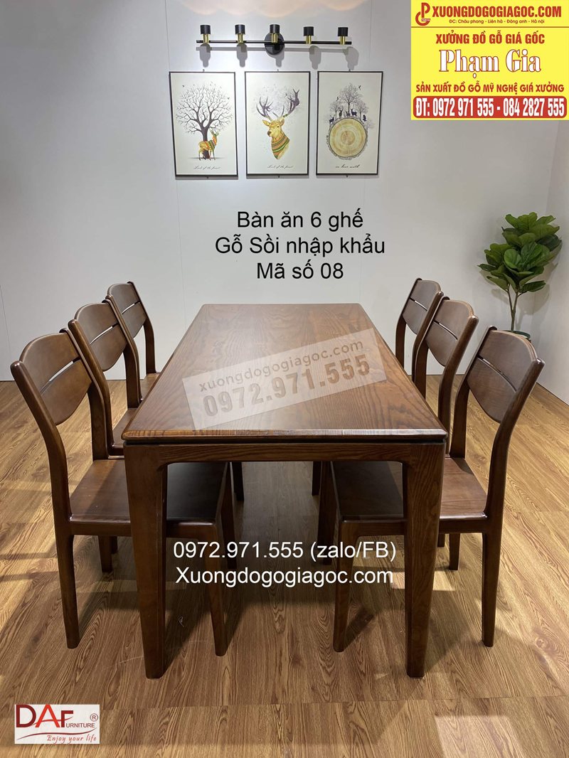 Kích thước bàn ăn 6 ghế - Chiều cao bàn và chiều cao ghế phải khớp nhau