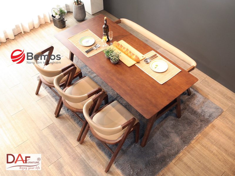Kích thước bàn ăn 6 ghế - Cách tính diện tích khu ăn tối thiểu