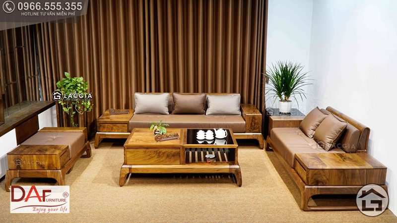Sofa cho phòng khách nhỏ - Tựa thấp, tay mảnh, và chuyện màu sắc