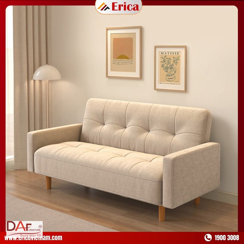 Sofa màu kem đẹp - Nhà có trẻ nhỏ hoặc nuôi thú thì cân nhắc kỹ
