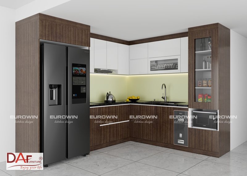 Tủ bếp acrylic hay melamine - Bảng so sánh tủ bếp acrylic hay melamine theo bảy tiêu chí