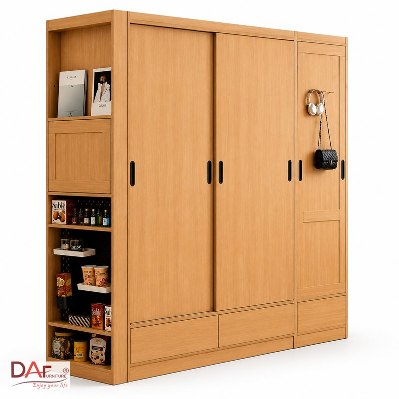 Tủ quần áo cánh lùa hay cánh mở - Bảng so sánh tủ quần áo cánh lùa hay cánh mở