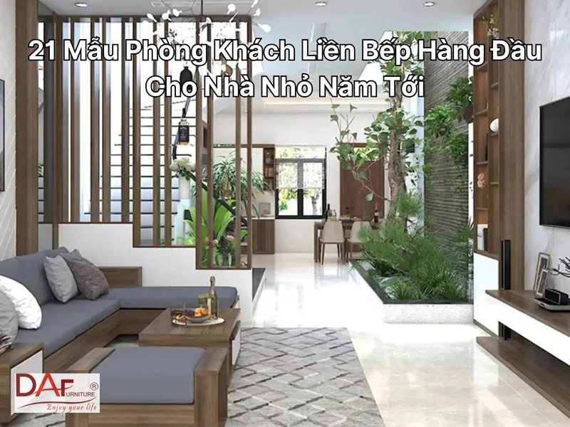 Vách ngăn phòng khách và bếp - Chỉ cần phân vùng thị giác thì càng thoáng càng tốt